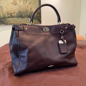 Coach Leather Handbag in Aubergine